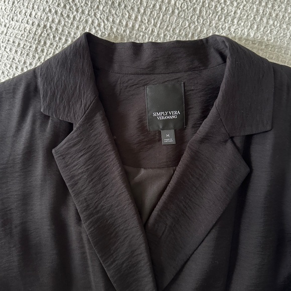 Simply Vera Vera Wang Lightweight Blazer in Black NWOT - Picture 3 of 6